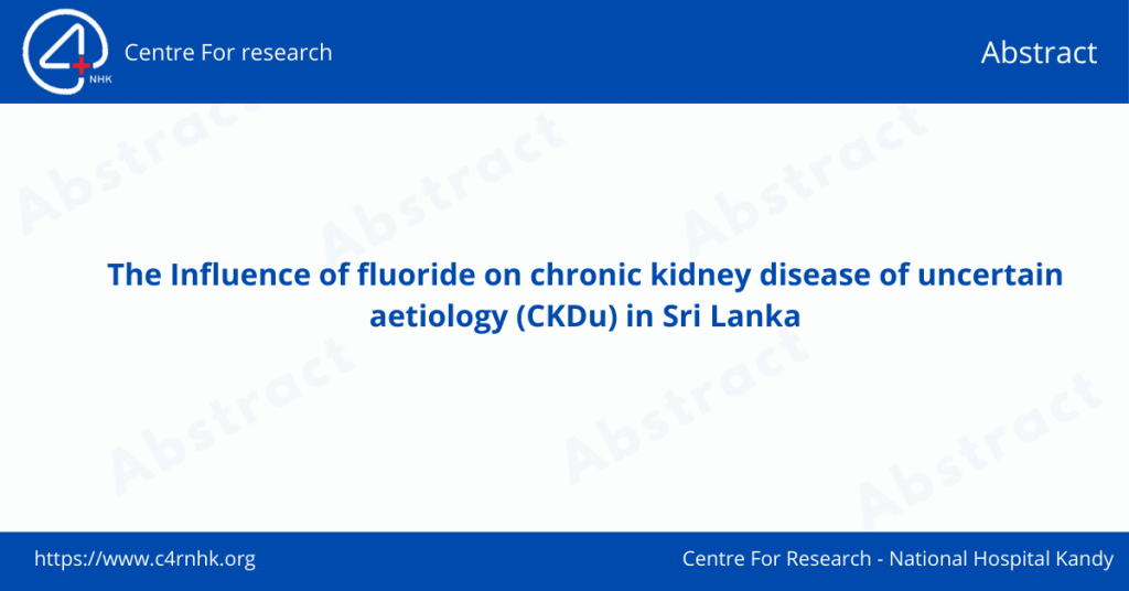 fluoride on chronic kidney disease of uncertain aetiology