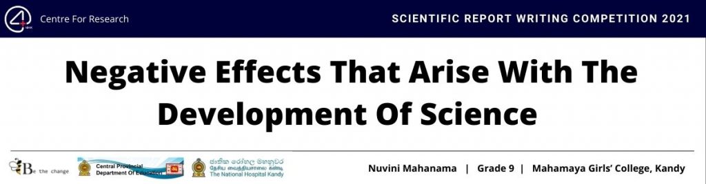 Negative Effects That Arise with the Development of Science